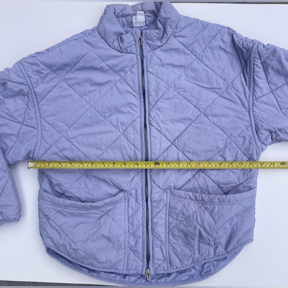 All In Motion Purple Quilted Lightweight Jacket Medium Oversized Relaxed Fit - Picture 4 of 6